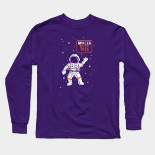 Spaces Over Tabs - Pixel Astronaut - Software Engineering Long Sleeve T-Shirt